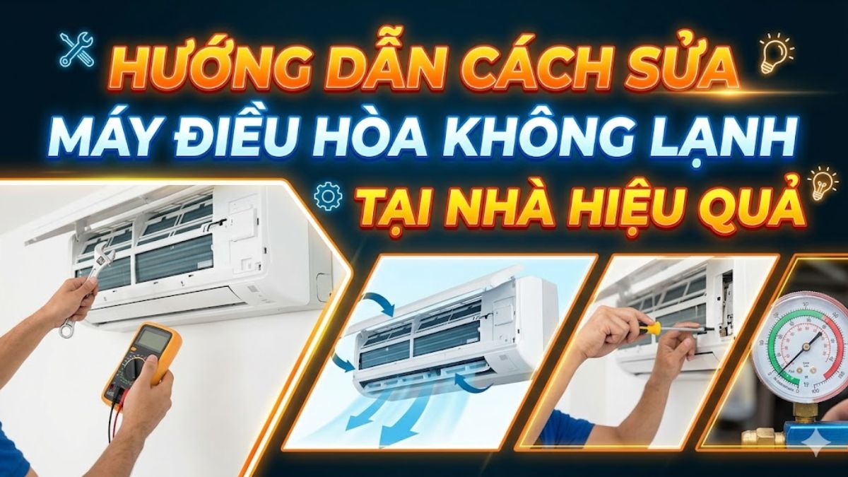 Hướng dẫn cách sửa máy điều hòa không lạnh tại nhà hiệu quả