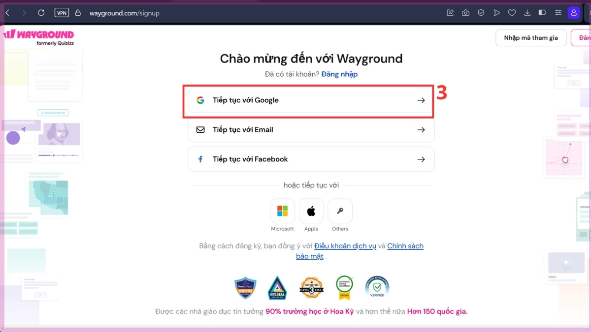 Chuẩn bị trước khi  tạo quiz trên Wayground bước 2
