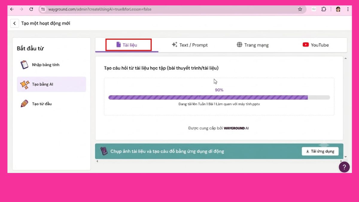 Cách tạo trò chơi trên Wayground bằng AI