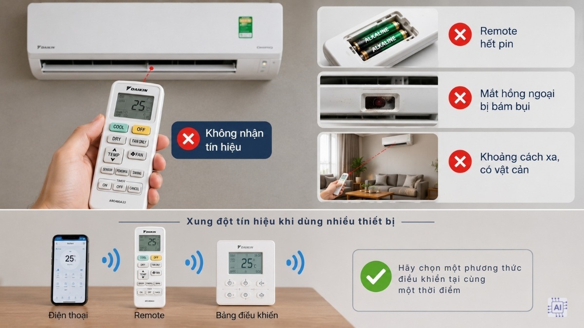 Nguyên nhân không tắt được hẹn giờ máy lạnh Daikin