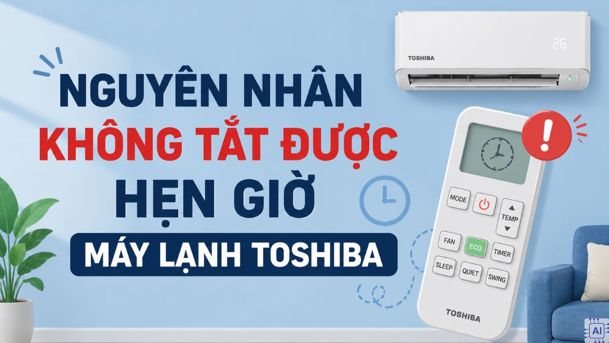 Nguyên nhân không tắt được hẹn giờ máy lạnh Toshiba