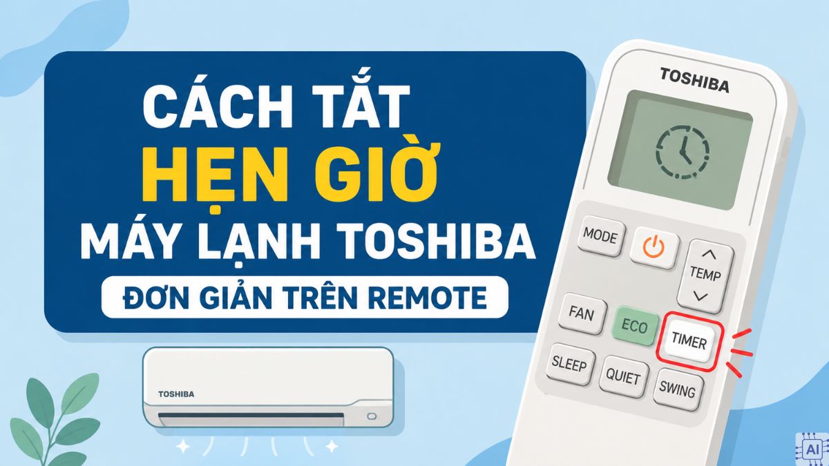 Cách tắt hẹn giờ máy lạnh Toshiba đúng chuẩn và nhanh chóng