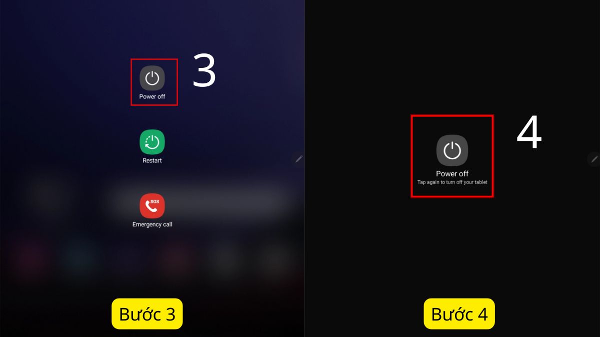 Cách tắt nguồn máy tính bảng Samsung trong Cài đặt