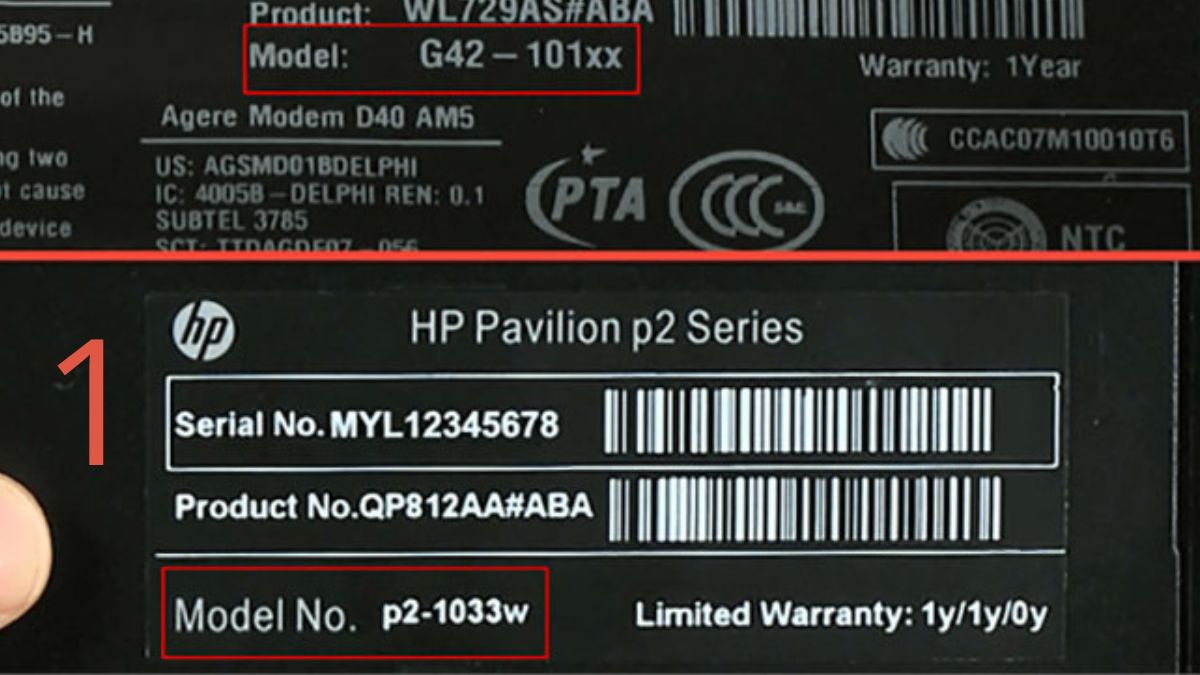 Xem màn hình máy tính bao nhiêu inch bằng mã model bước1