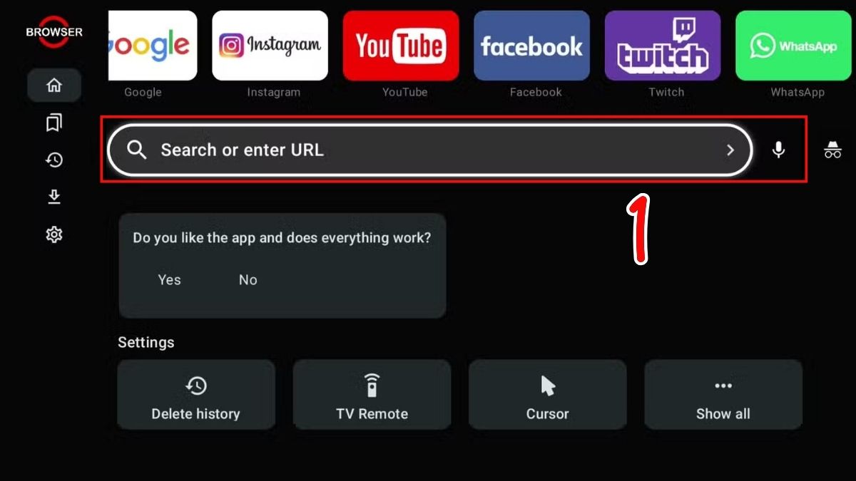 Cách truy cập Google trên trình duyệt tivi Samsung