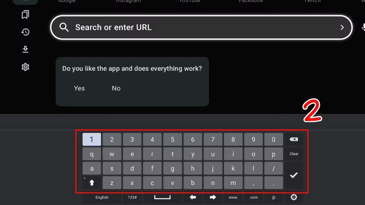 Cách truy cập Google trên trình duyệt tivi Samsung