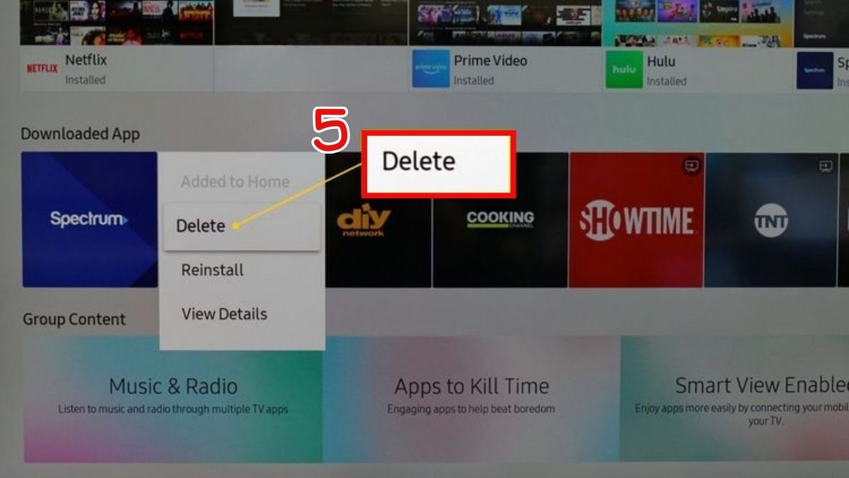 Cách xóa YouTube trên tivi Samsung đời cũ