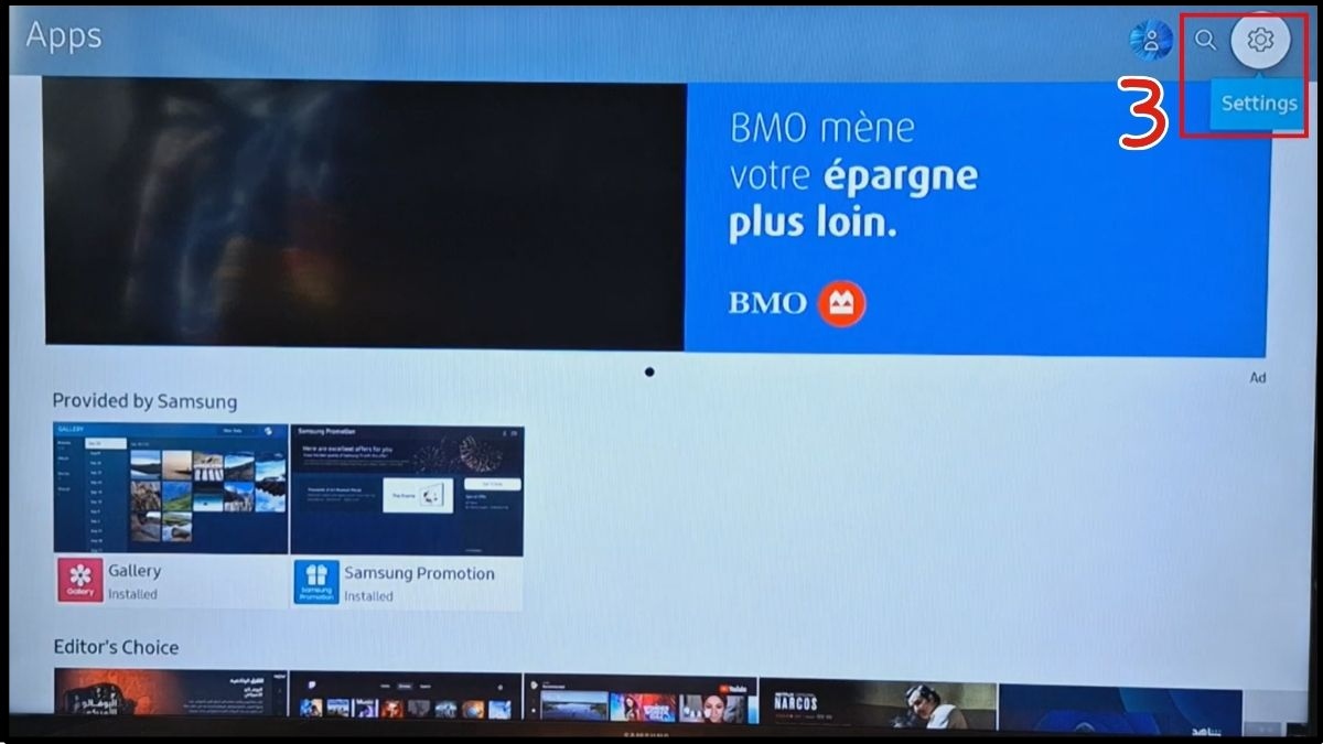 Cách khóa YouTube trên tivi Samsung bằng mã PIN
