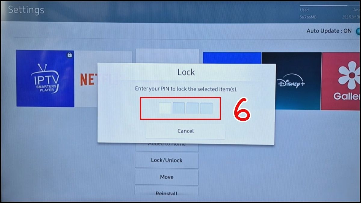 Cách khóa YouTube trên tivi Samsung bằng mã PIN