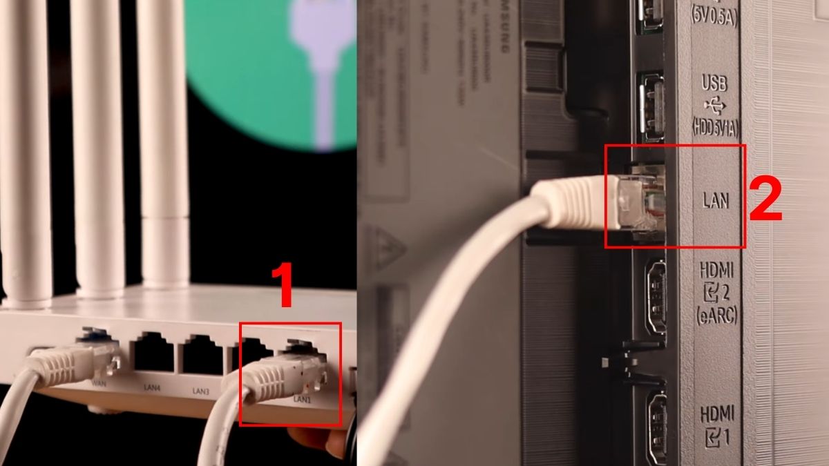 Cách cài đặt IP cho tivi Samsung bằng dây LAN