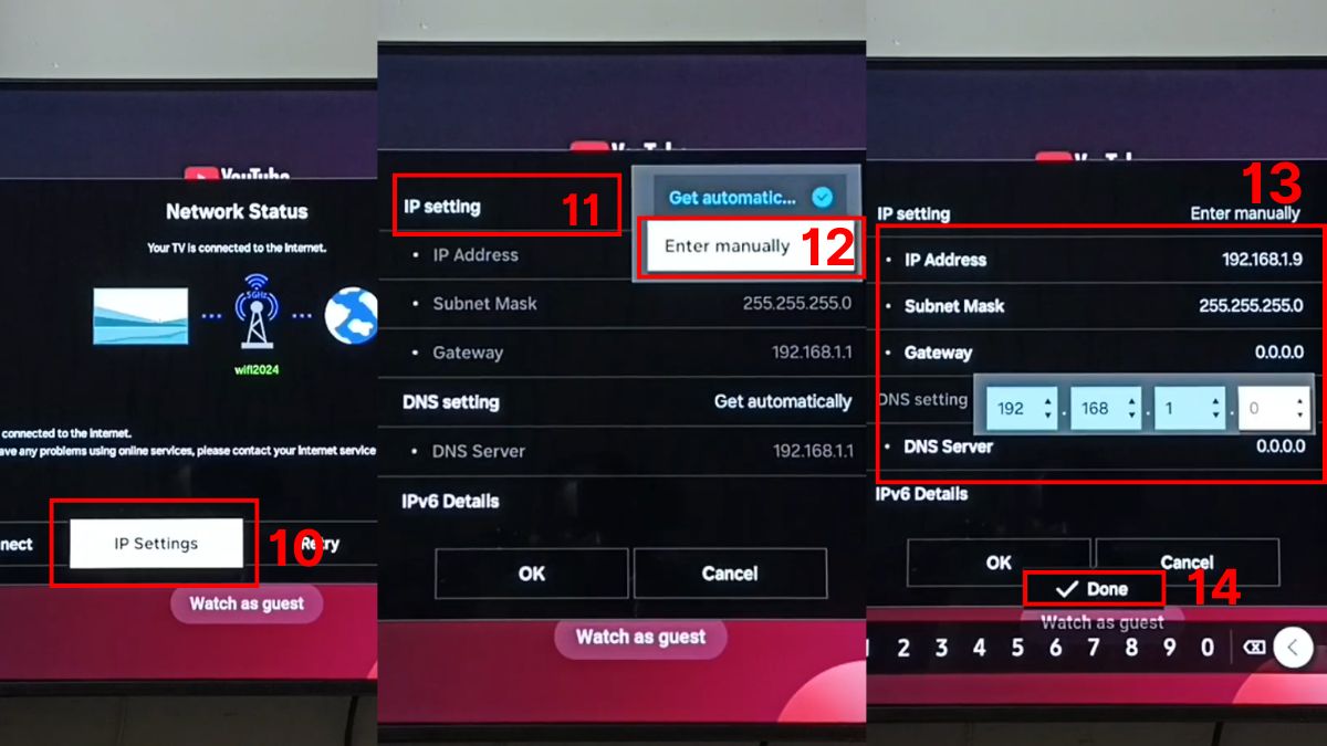 Cách cài đặt IP cho tivi Samsung bằng dây LAN