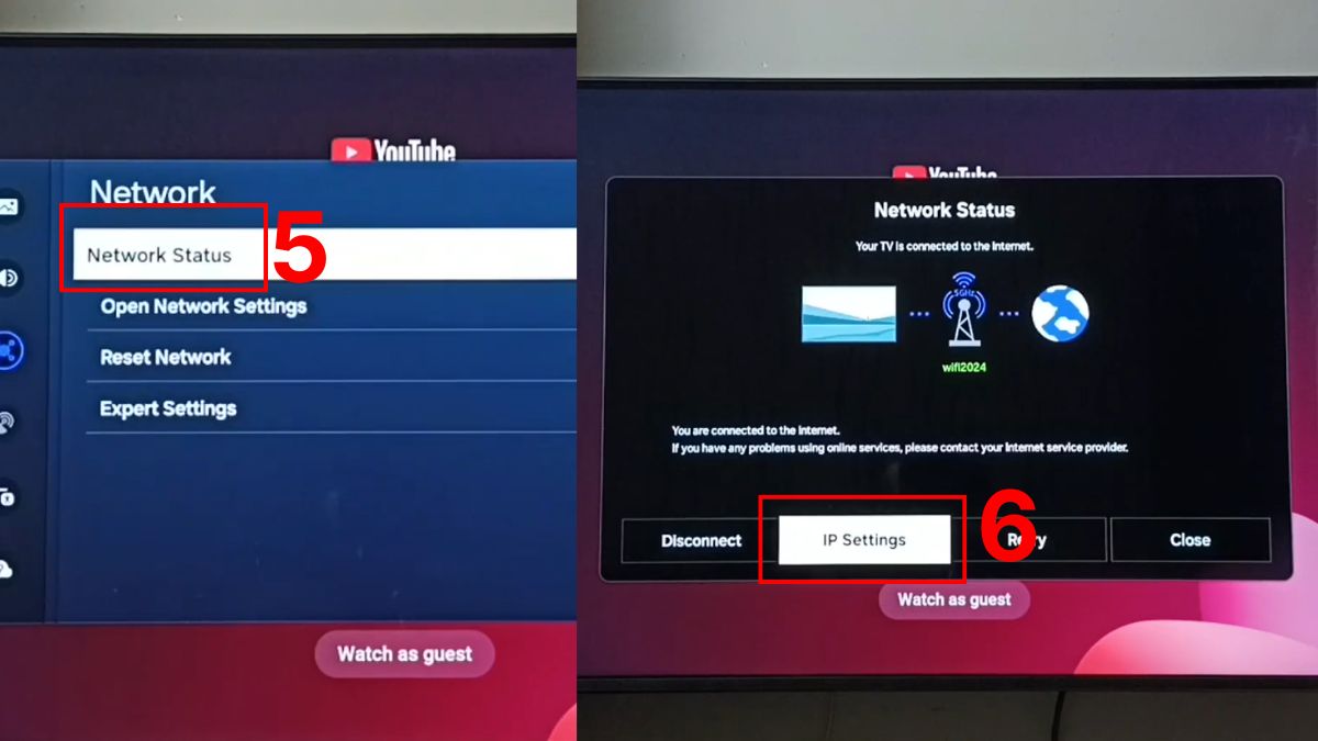 Cách cài đặt IP cho tivi Samsung bằng WiFi (IP tĩnh)
