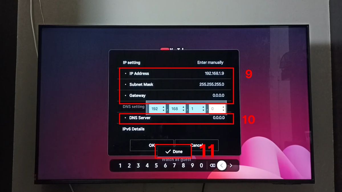 Cách cài đặt IP cho tivi Samsung bằng WiFi (IP tĩnh)