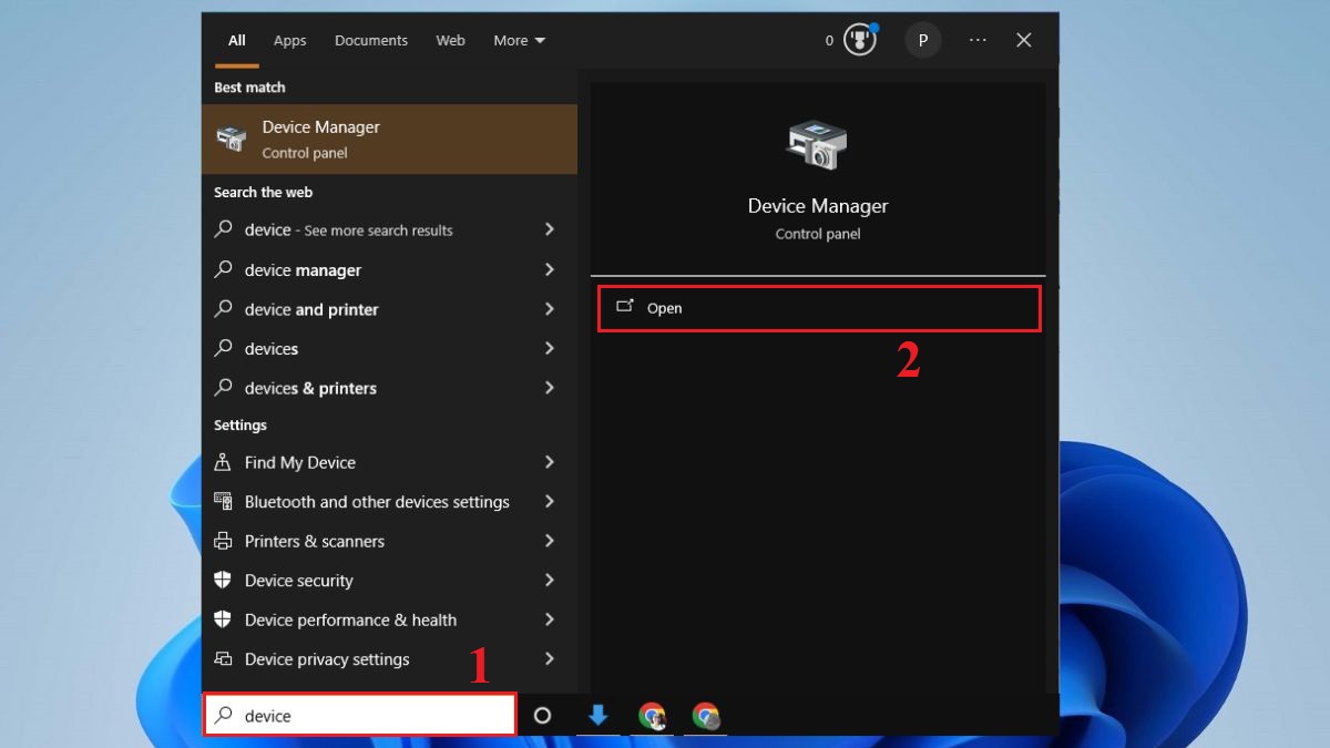 Gỡ cài đặt Driver âm thanh bị lỗi và cài lại bước 1