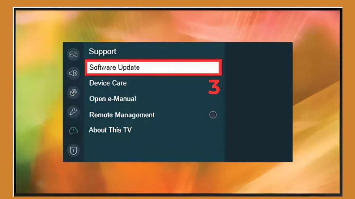 Cách cập nhật phần mềm tivi Samsung qua Internet bước 3