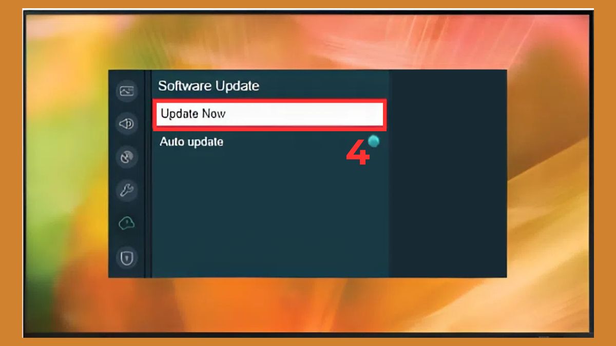 Cách cập nhật phần mềm tivi Samsung qua Internet bước 4