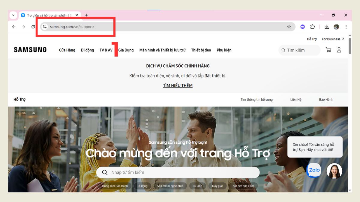 Các bước tải phần mềm tivi Samsung về USB bước 1