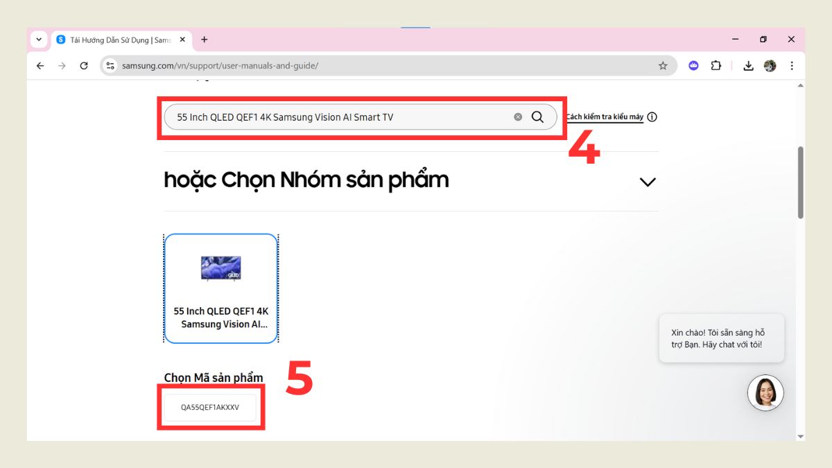 Các bước tải phần mềm tivi Samsung về USB bước 2