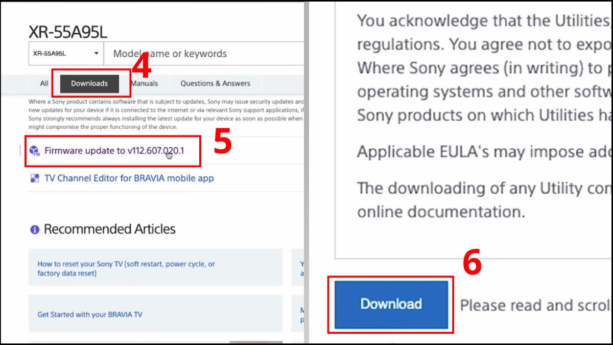 Cập nhật phần mềm tivi Sony bằng ổ flash USB bước 2