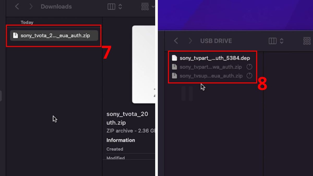 Cập nhật phần mềm tivi Sony bằng ổ flash USB bước 3