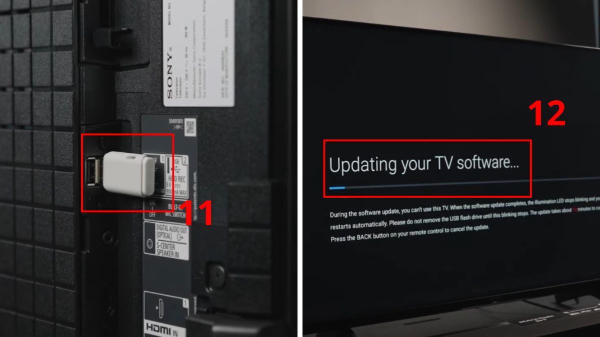 Cập nhật phần mềm tivi Sony bằng ổ flash USB bước 5