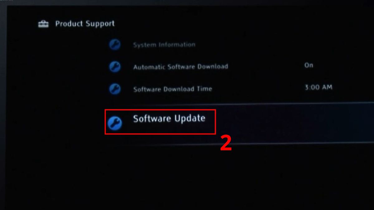 Cập nhật phần mềm tivi Sony cho các mẫu khác bước 2