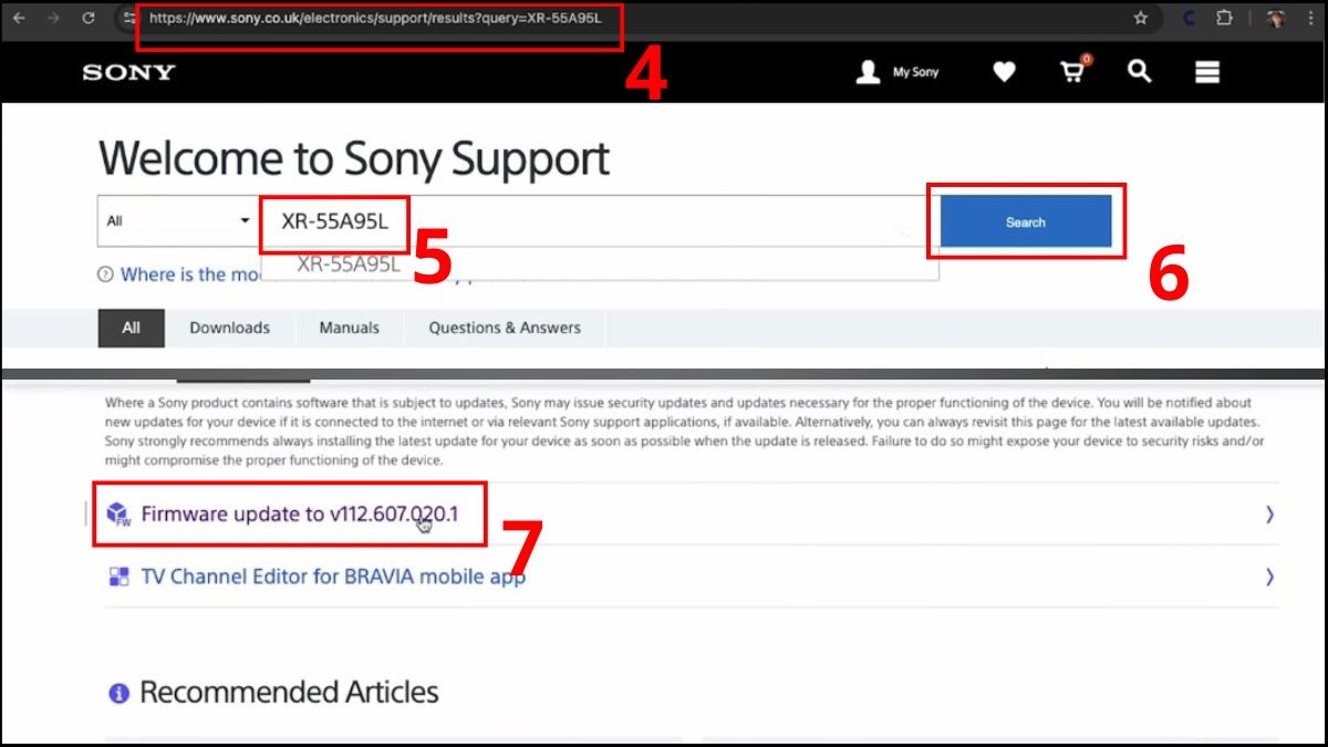 Cách kiểm tra tivi Sony đã cập nhật phần mềm chưa bước 3