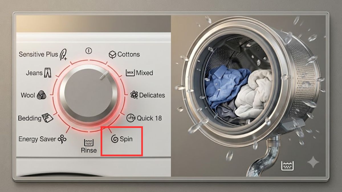 Chế độ vắt (Spin) trên máy giặt Electrolux là gì?
