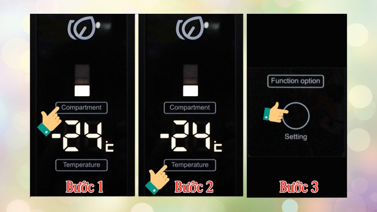 Cách chỉnh nhiệt độ tủ lạnh Aqua bằng bảng điều khiển