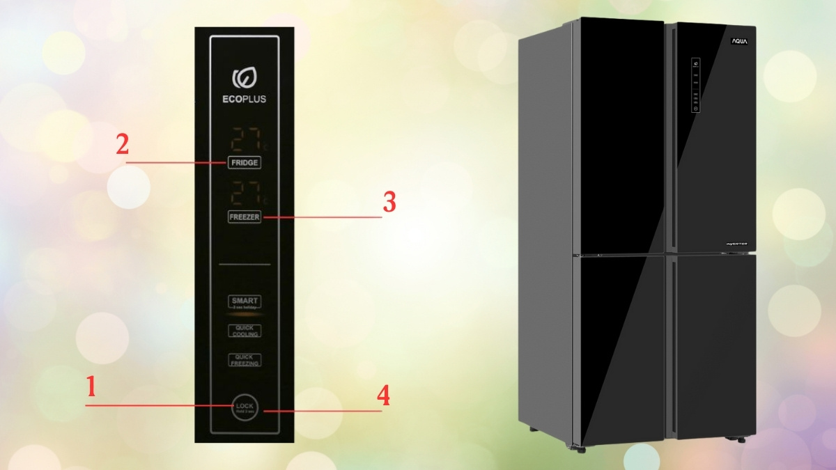 Cách điều chỉnh nhiệt độ tủ lạnh Aqua 4 cánh