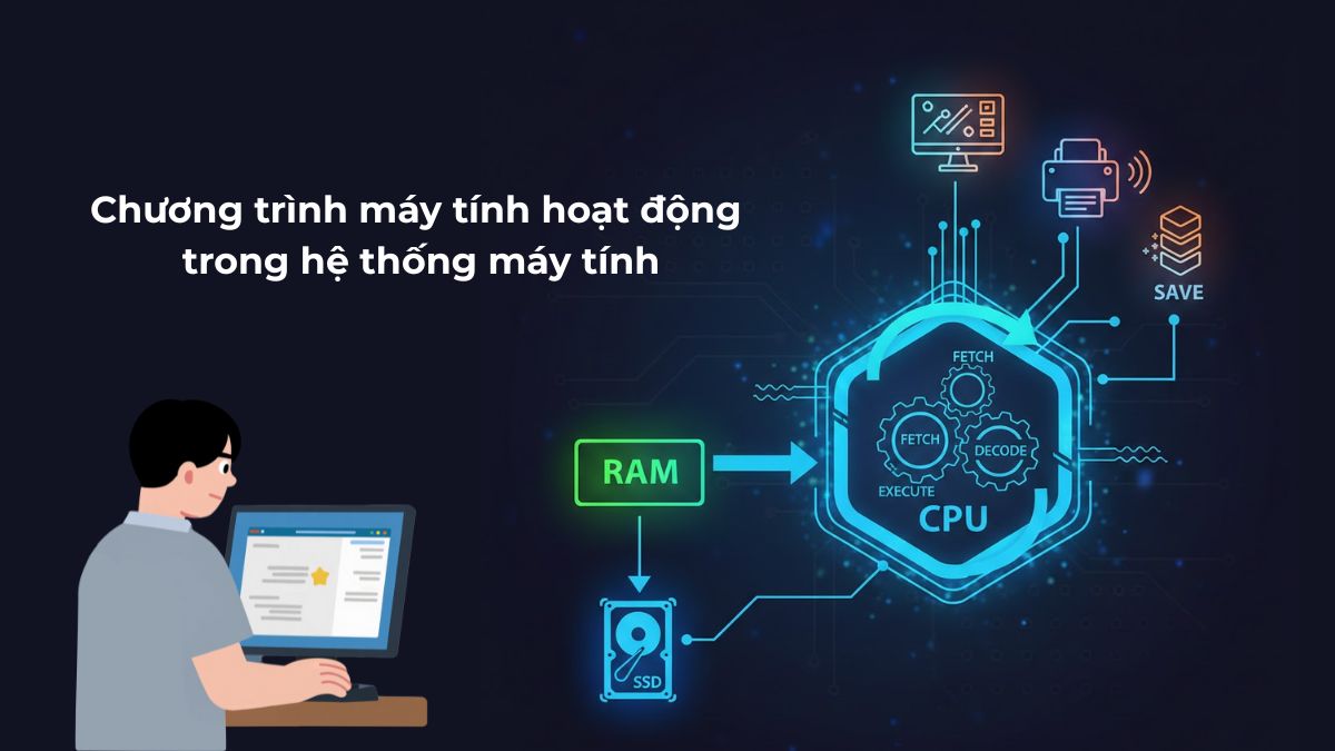 Cách hoạt động của chương trình máy tính trong hệ thống máy tính?