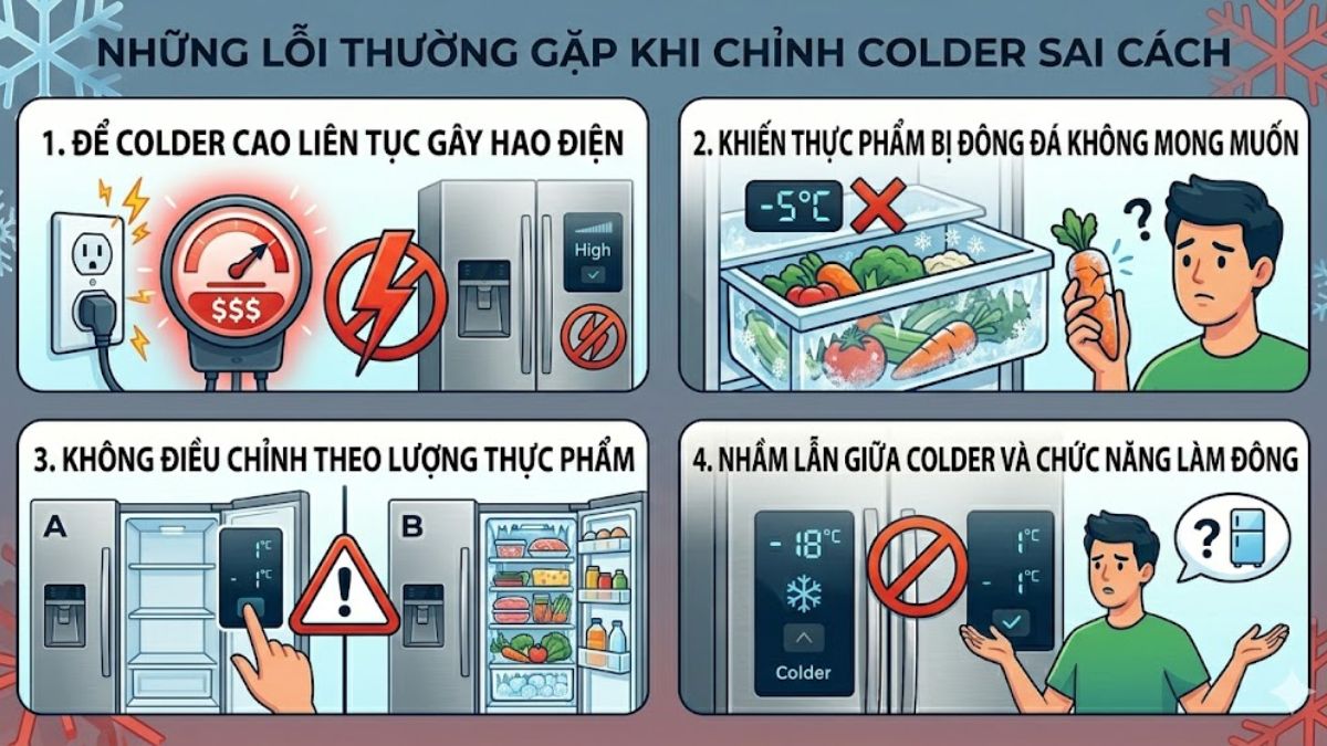 Những lỗi thường gặp khi chỉnh Colder sai cách