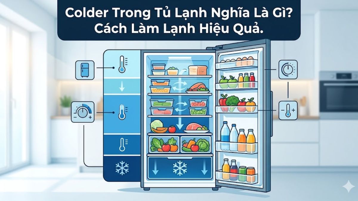 Colder trong tủ lạnh nghĩa là gì? Cách làm lạnh hiệu quả
