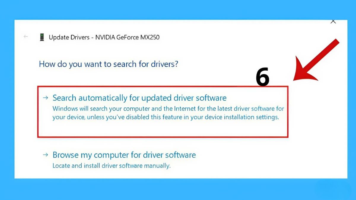 Cách sửa lỗi cổng HDMI không nhận tín hiệu laptop: cài đặt lại driver bước 3