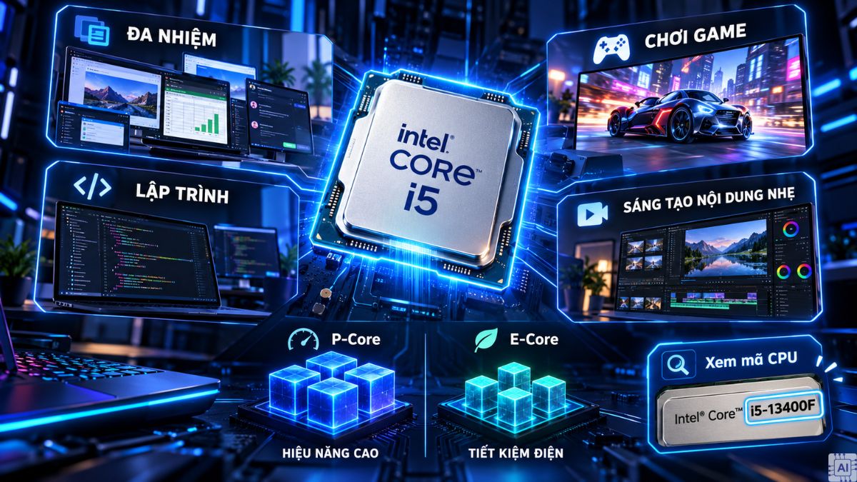Các dòng Intel Core phổ biến hiện nay