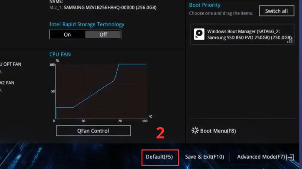 Sửa CPU chạy nhưng không lên màn hình: Reset BIOS Bước 2