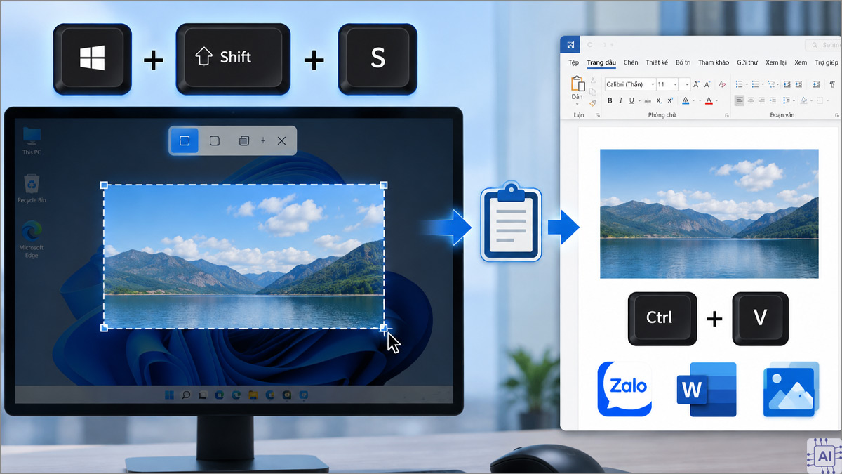 Các cách chụp màn hình thay thế khi Ctrl + Alt + S không dùng được