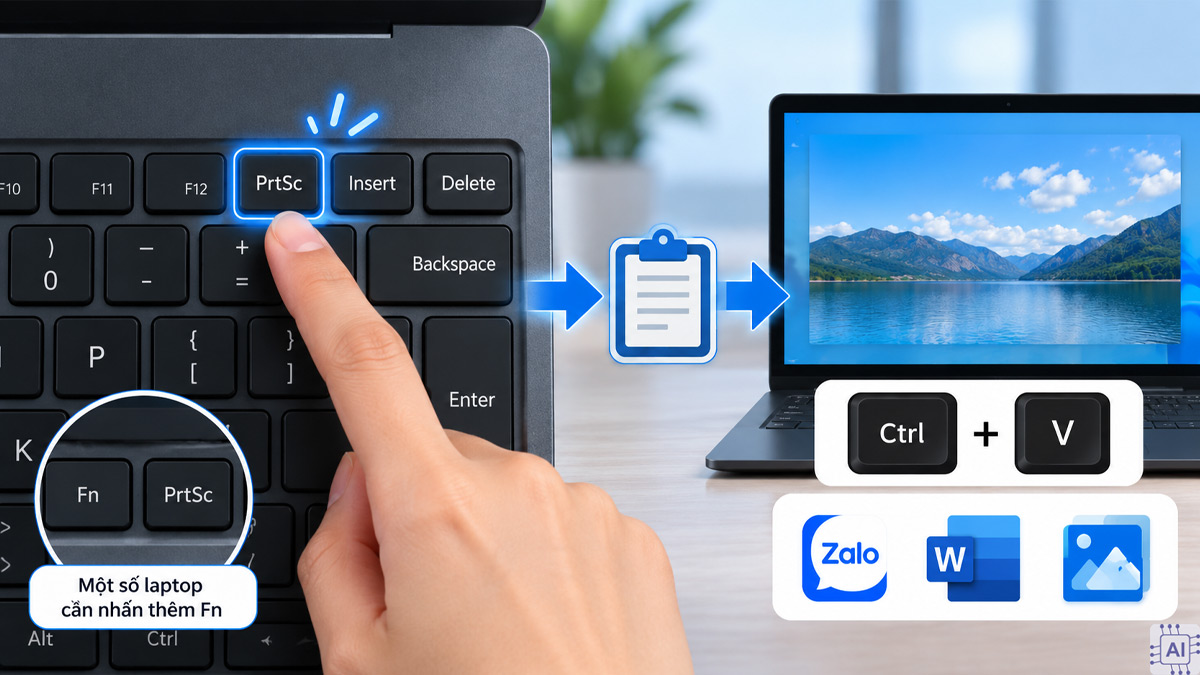 Các cách chụp màn hình thay thế khi Ctrl + Alt + S không dùng được