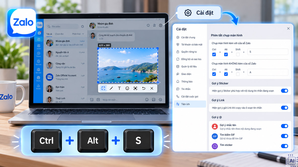 Chức năng của Ctrl + Alt + S