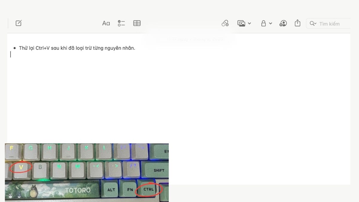 Kiểm tra bàn phím và các phần mềm can thiệp phím tắt