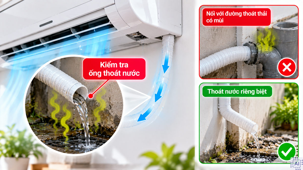 Cách khắc phục mùi hôi trong phòng máy lạnh