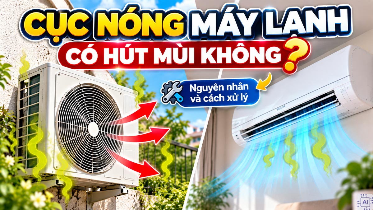 Cục nóng máy lạnh có hút mùi không? Nguyên nhân và cách xử lý