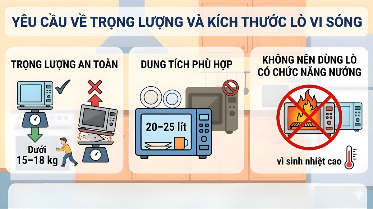 Các trường hợp ngoại lệ có thể để lò vi sóng trên tủ lạnh