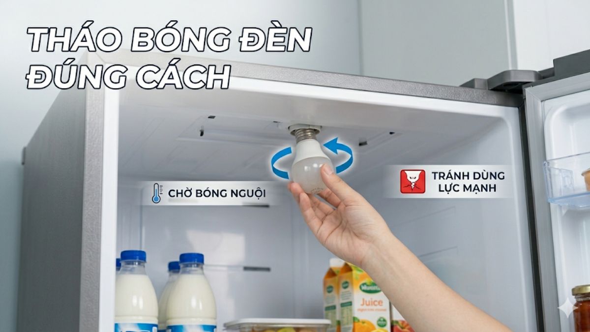Hướng dẫn cách thay bóng đèn tủ lạnh đúng kỹ thuật