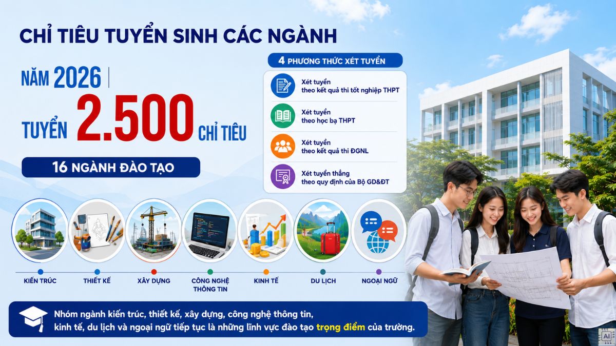 Thông tin tuyển sinh Trường Đại Học Kiến Trúc Đà Nẵng 2026 