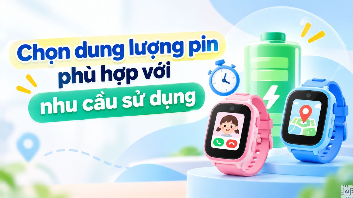 Tiêu chí chọn mua đồng hồ định vị trẻ em pin trâu