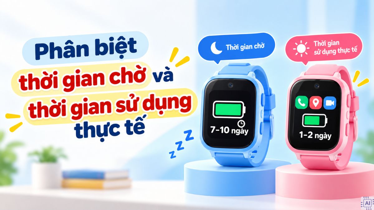 Tiêu chí chọn mua đồng hồ định vị trẻ em pin trâu