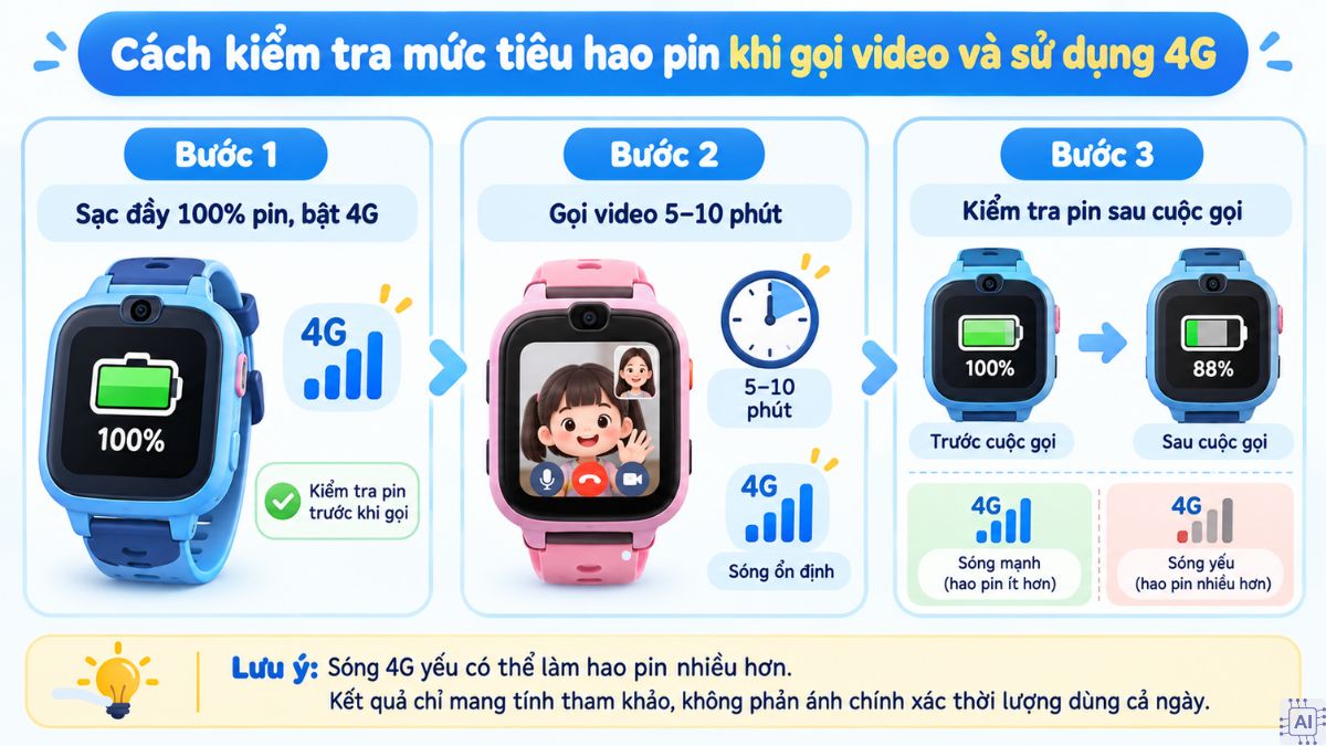 Cách kiểm tra mức hao pin theo từng tác vụ