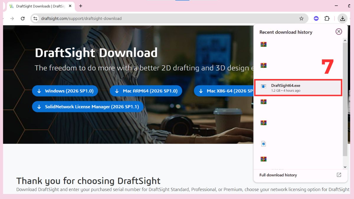 Cài đặt DraftSight trên Windows