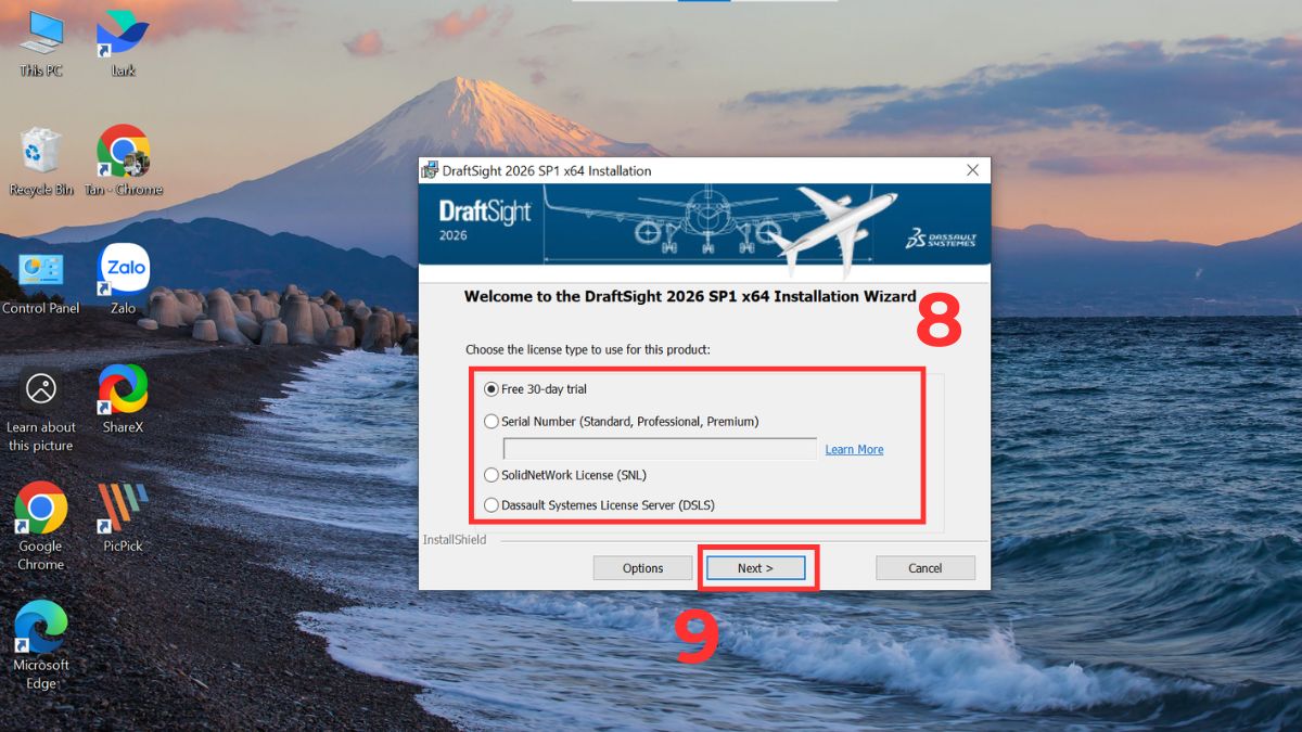 Cài đặt DraftSight trên Windows